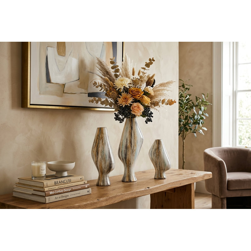 Porcelain China Table Vase, 30"H x 12"W x 8"D
