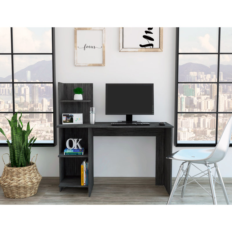 Bureau Avantika, Blanc / Chêne clair