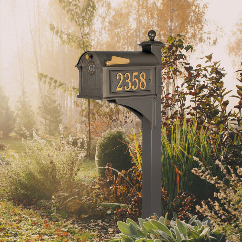 Balmoral Post Mounted Mailbox, Yes, French Bronze