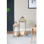 Lanterne de bougie en bois décorative, porte-lanterne ouragan
