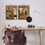 Ensemble de 2 toiles flottantes encadrées Gentle Brown Brushstrokes par Grace Popp-963945448-963945443