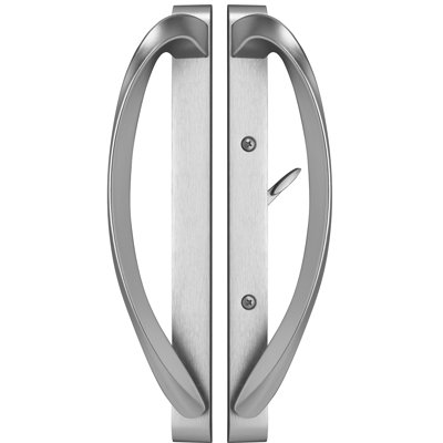 Modena Contemporary Sliding Door Handle Pull Plate (Mortise Lock Not Included) -  Rockwell Security, 88300033