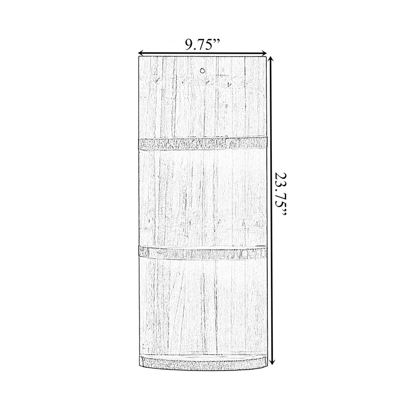 Benko 3 Piece Solid Wood Tiered Shelf