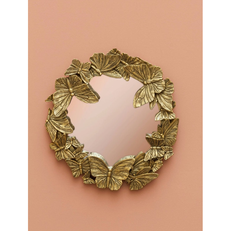 Miroir mural Golden Butterfly