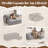 Oversized Modular 4 Seater Sofa with Removable Covers and Storage, Convertible U/L-Shaped Sectional