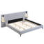 Lit tapissier en lin avec lumières et tablettes intégrées-114677816-114677818