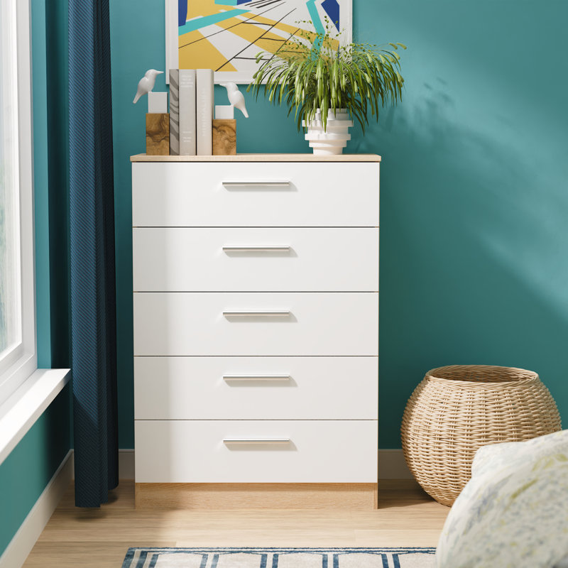 Bhaga 74cm W 5 - Drawer Chest of Drawers