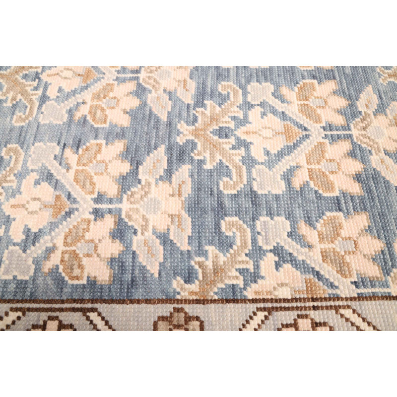 Tapis bleu marine moderne Oushak 8 pi 2 po x 10 pi 0 po