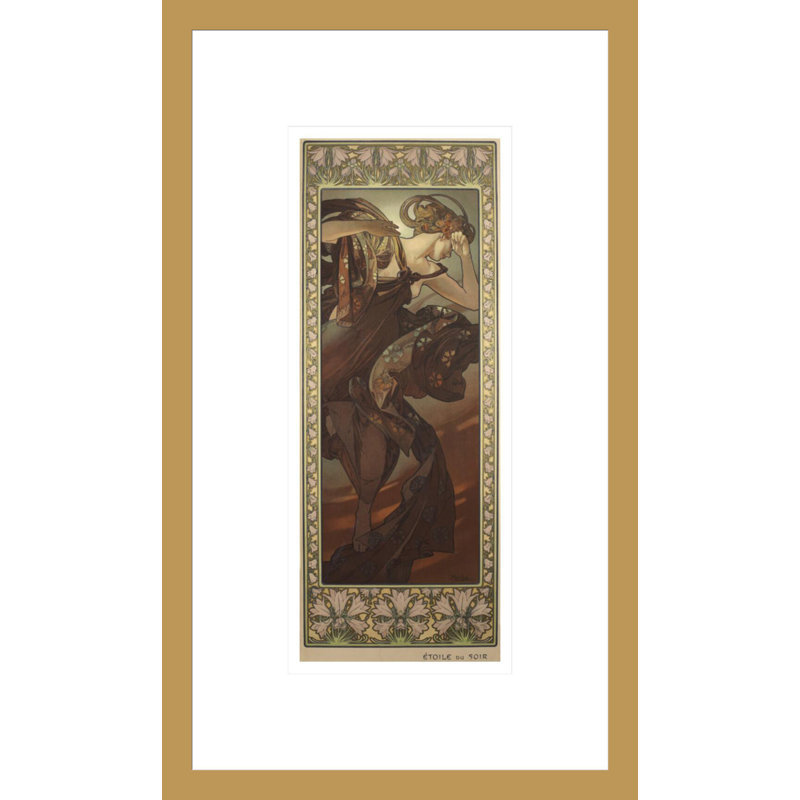 La lune et les étoiles: étude pour «The Evening Star» (1902) par Alphonse Mucha, H 16,75 po x l 9,97 po