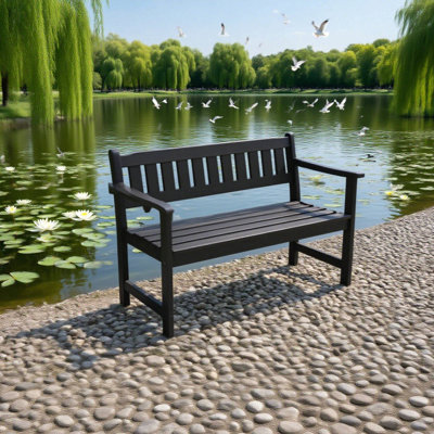 Banc de couleur minimaliste en bois de teck écologique et recyclable, adapté à une utilisation intérieure et extérieure. Il suffit de l'essuyer quand il devient sale