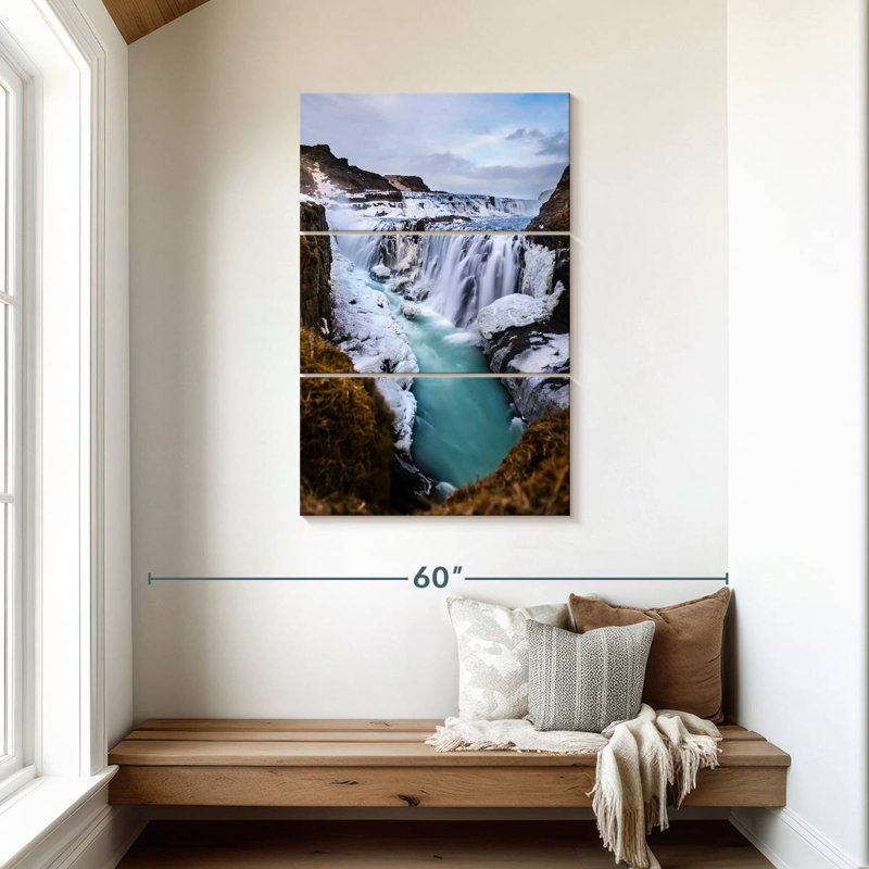 Alvord Gullfoss Winter Falls, 45" H x 28" W