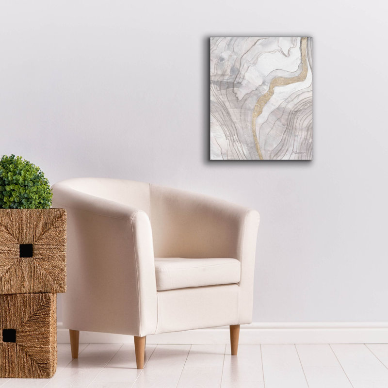 Art mural sur toile Epic Graffiti «Shimmering Water 2 Neutral» par Albena Hristova, H 24 po x l 20 po x P 0,75 po