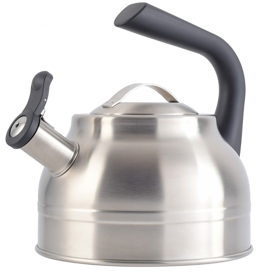 Kenmore Elite Costner 2.3 Qt Stainless Steel Tea Kettle - Satin Interior/Black Exterior Kenmore Elite 