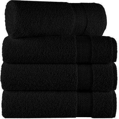 4 Pack Bath Towels Quick-Dry High Absorbent 100% Turkish Cotton Towel for Bathroom, Guests, Pool, Gym, Camp, Travel, College Dorm, Shower