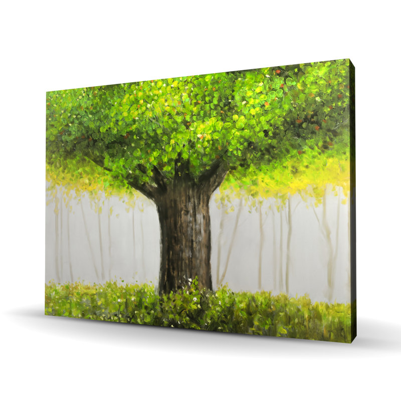 Grand arbre vert - décor de toile de salon contemporain