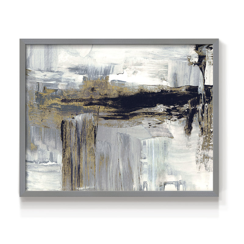 Tranquil Falls -Framed Print - Restickable, Gray, 22" H x 28" W