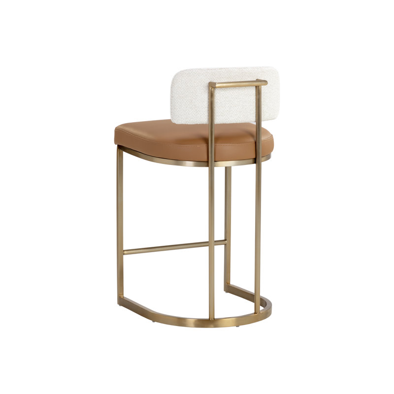 LARISSA BARSTOOL - NAPA COGNAC / RHEA LIGHT BARLEY, Counter Stool (26.5" Seat Height), Napa Cognac/Rhea Light Barley