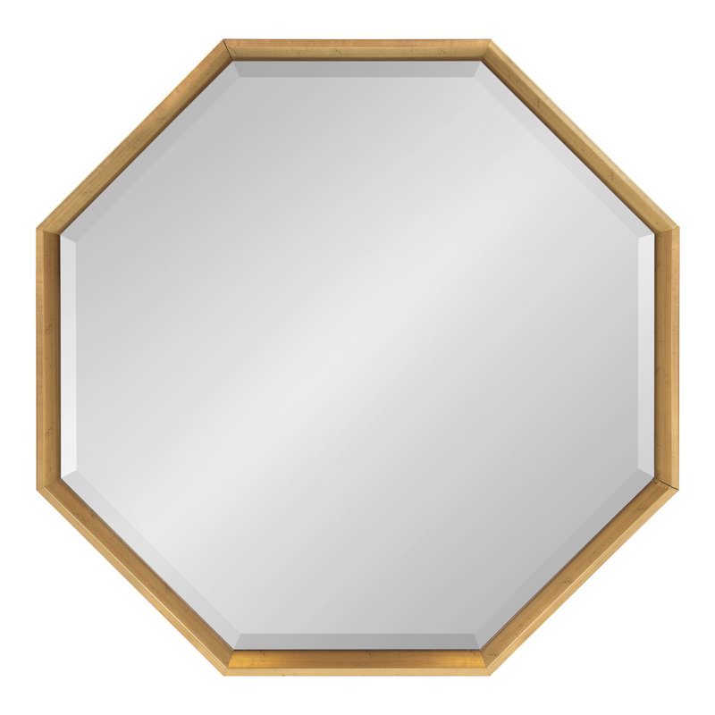 Modern & Contemporary Beveled Accent Mirror, Gold