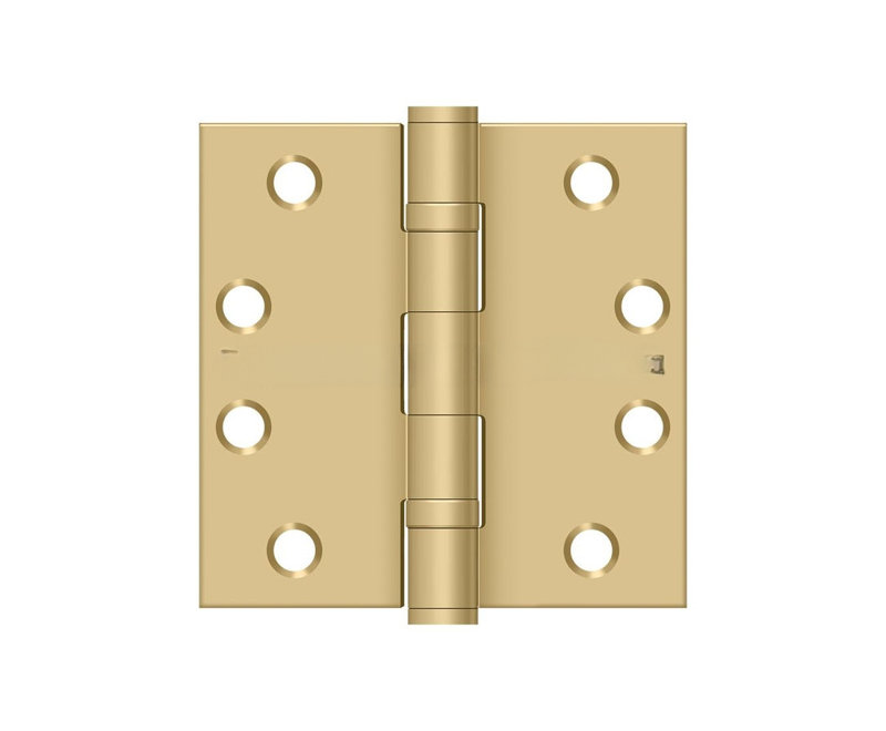 Charnière carrée 4 "x 4" Deltana S44HDBB4, Laiton satiné