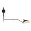 Applique murale moderne 1 lumière noir mat avec un abat-jour en aluminium noir
