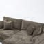 Canapé modulaire rembourré 2 pièces en chenille de couleur chameau avec accoudoirs et coussins décoratifs-698229799-698229797