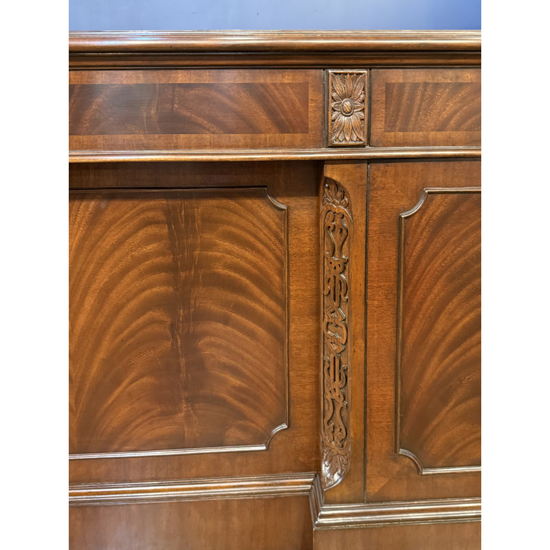 Traditional Mahogany Executive Desk, 30" H x 72" W x 36" D