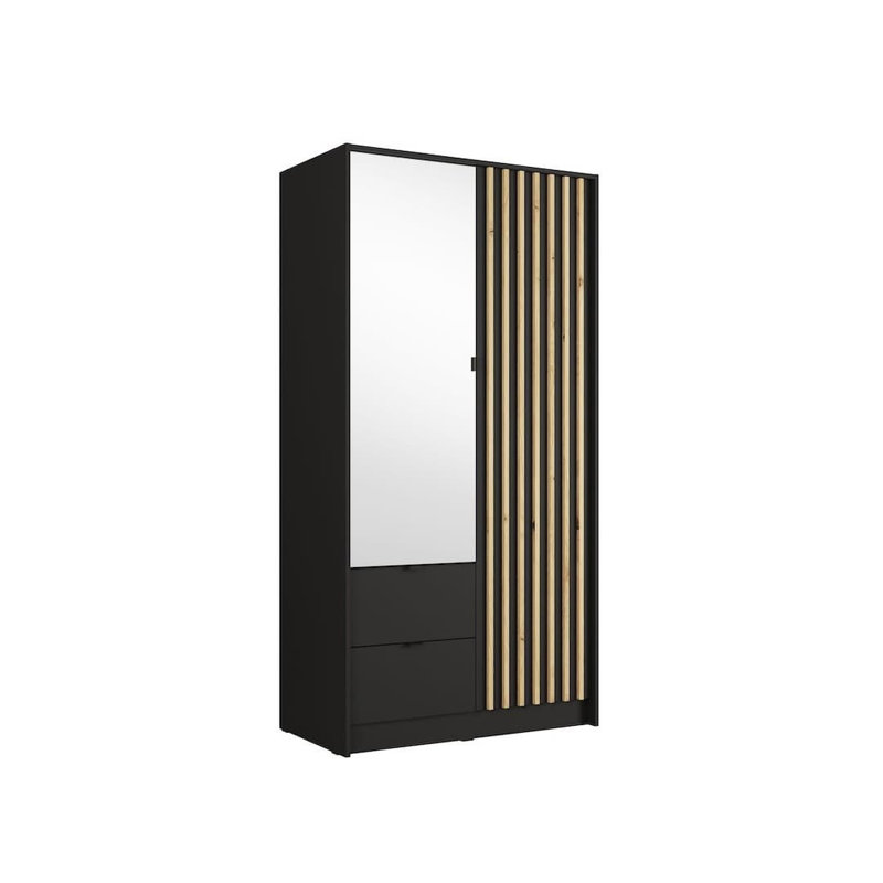 Katania 2-Door Hinged Wardrobe - W102 x H201 x D55cm