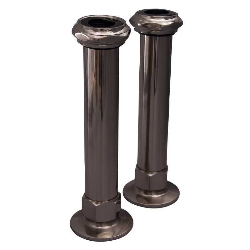 Straight Wall Mount Couplers, Brushed Nickel