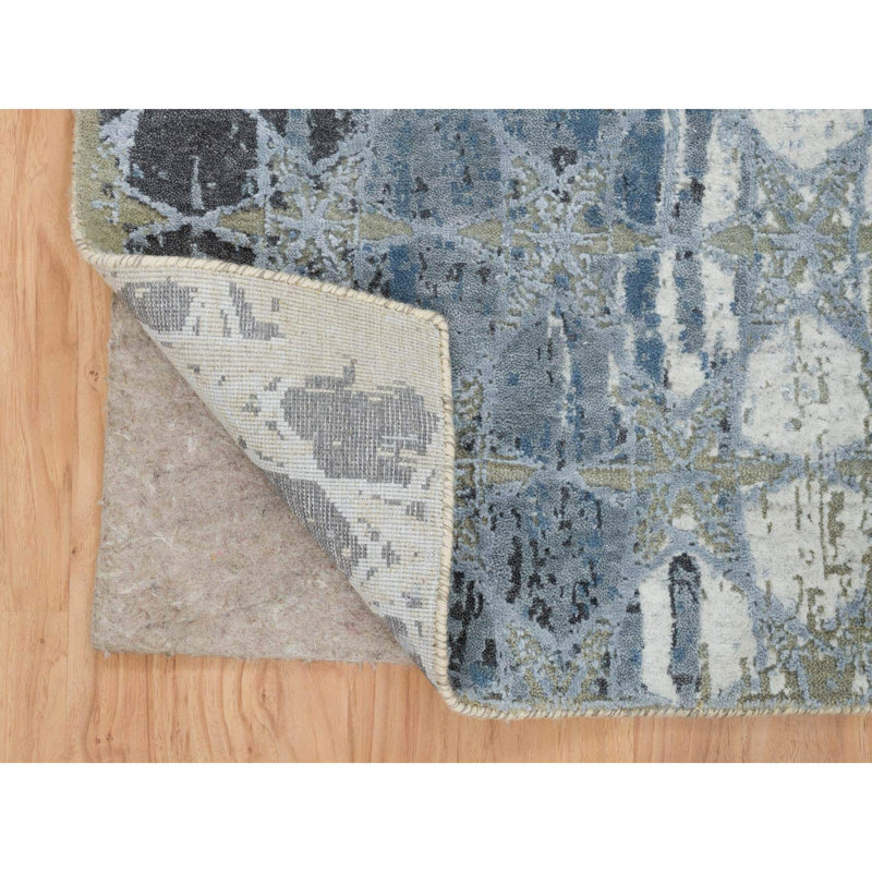 Tapis de couloir unique en laine noué à la main 2 pi 6 po x 8 pi 3 po New Age Treneka