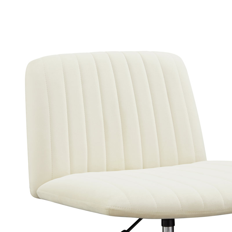 Morency Swivel Office Chair, Cream
