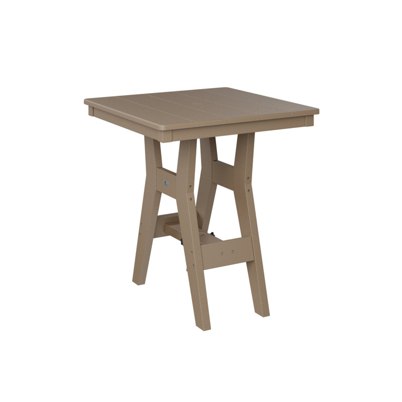 Berlin Gardens Harbor 28″ Square Bar Table, Weatherwood
