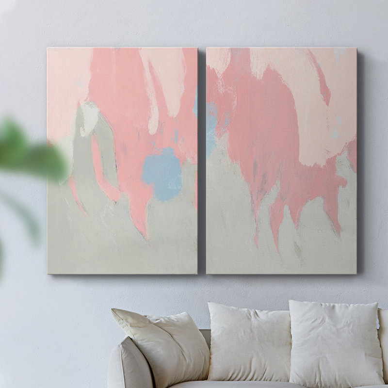 «Blush Abstract I», toile tendue avec châssis de qualité supérieure, prête à être accrochée