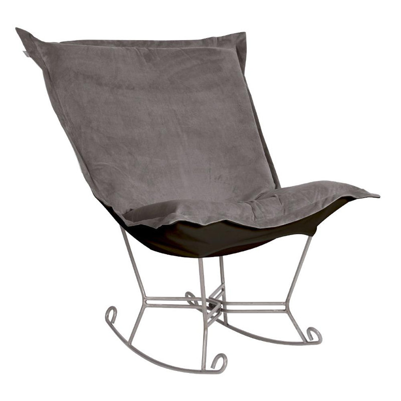 Azaria Metal Rocking Chair, Titanium, Bella Pewter