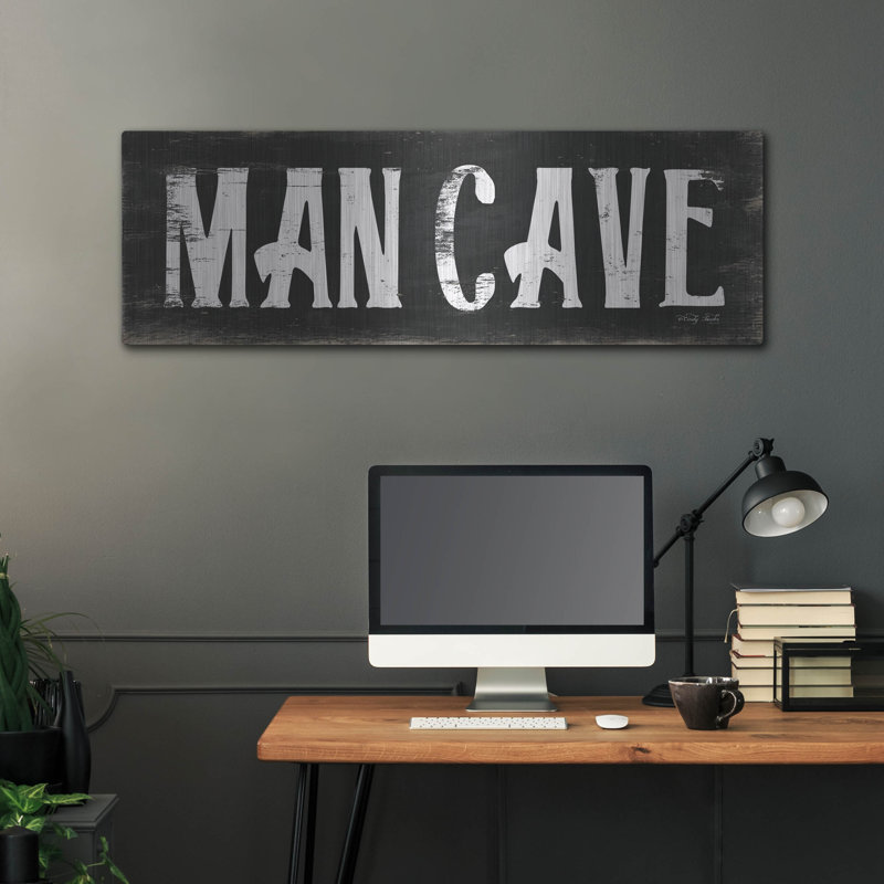 " Man Cave " by Cindy Jacobs, 16" H x 48" W