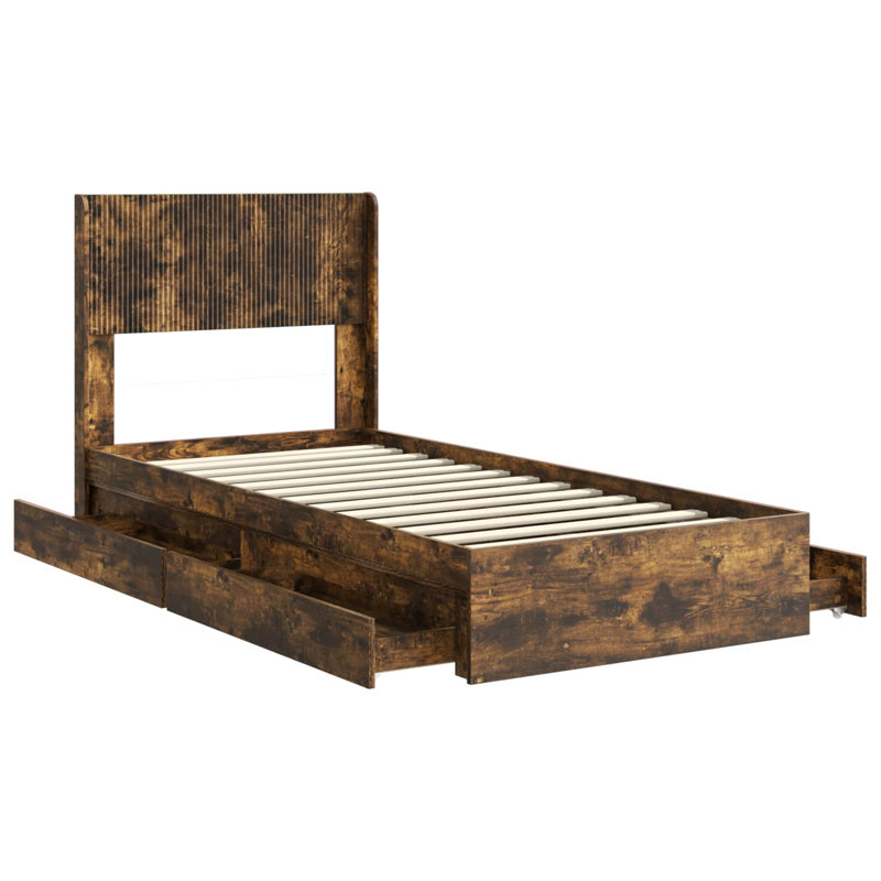 Bed, Single (3'), Smoked Oak