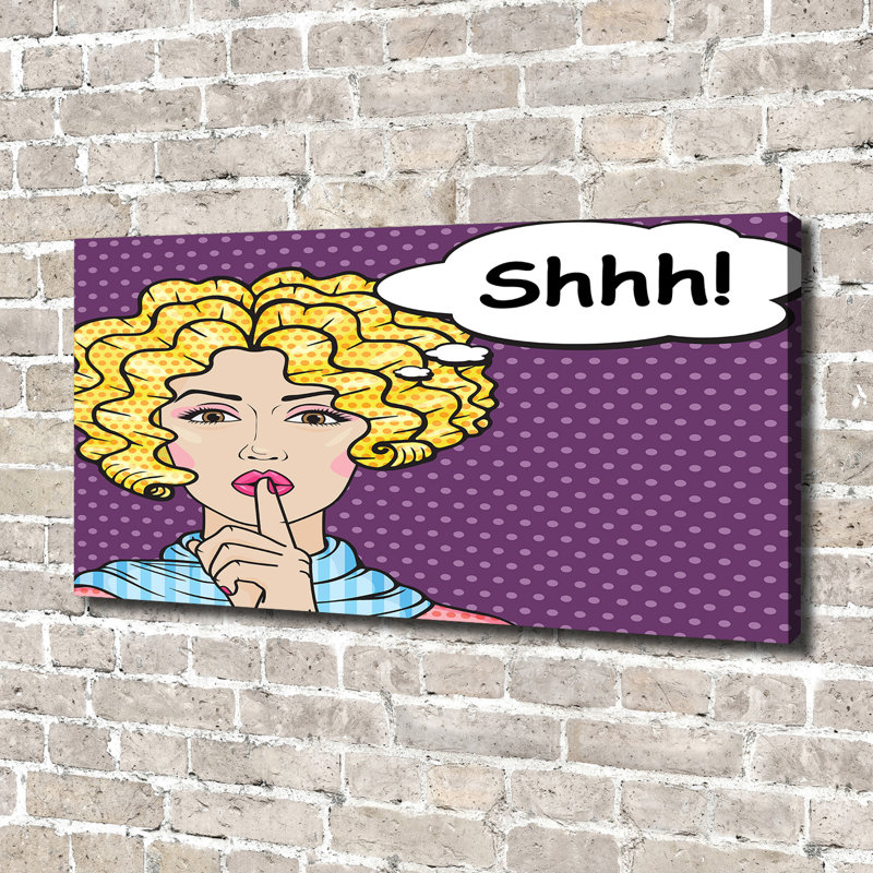 Comic Woman - Wrapped Canvas Print, Canvas, 70cm H x 140cm W x 2cm D