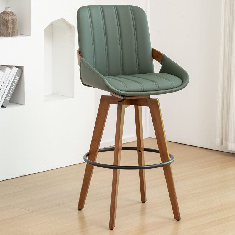 Upholstered Counter Stool, Green, Bar Stool (74.9cm Seat Height), 3