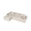 Canapé d'angle infonuagique avec méridienne en L et poches latérales, design modulaire moderne, assise profonde, revêtement en tissu pour salon/chambre, aucun assemblage requis, blanc, côté gauche, 274 x 160 x 58 cm, tissu et mousse haute densité, modulable, blanc, aucun assemblage requis-1336018431