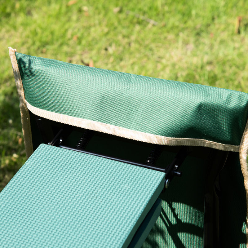 Siège de jardin, conception pliable pour faciliter le transport et grand siège pliant pour sac à outils - confortable avec pochette incluse