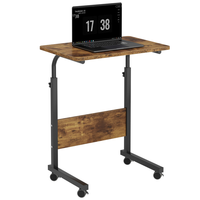 Chariot réglable pour ordinateur portable, H 35,4 po x l 23,6 po x P 15,7 po, Brun