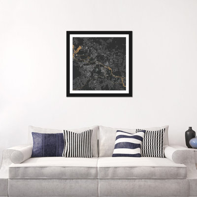 « berlin urban map », impression sur toile tendue