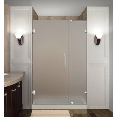 Nautis 35" x 72" Hinged Completely Frameless Shower Door