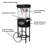 Popcorn Machine with Cart - Foundation 6oz Popper with Stainless-Steel Kettle, Heated Warming Tray, and Old Maids Drawer by Great Northern Popcorn (Black)