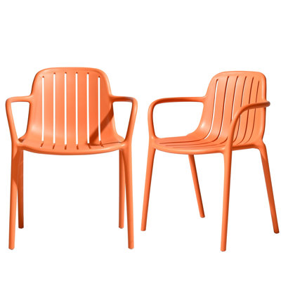 Chaise d'appoint empilable pour salle à manger d'extérieur
