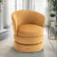 Upholstered Swivel Barrel Chair-1123105295
