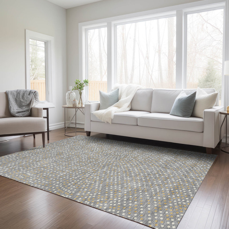  Machine Washable Indoor/Outdoor Chayden ACN1021 Taupe Rug, Rectangle 2'6" x 3'10"