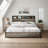 Tryston Lift Up Storage King Bed Frame & Charging Station, Rustic Gray-79173079-72423828