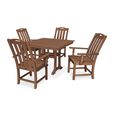 Ensemble de salle à manger avec fauteuil à tréteaux Yacht Club 5 pièces