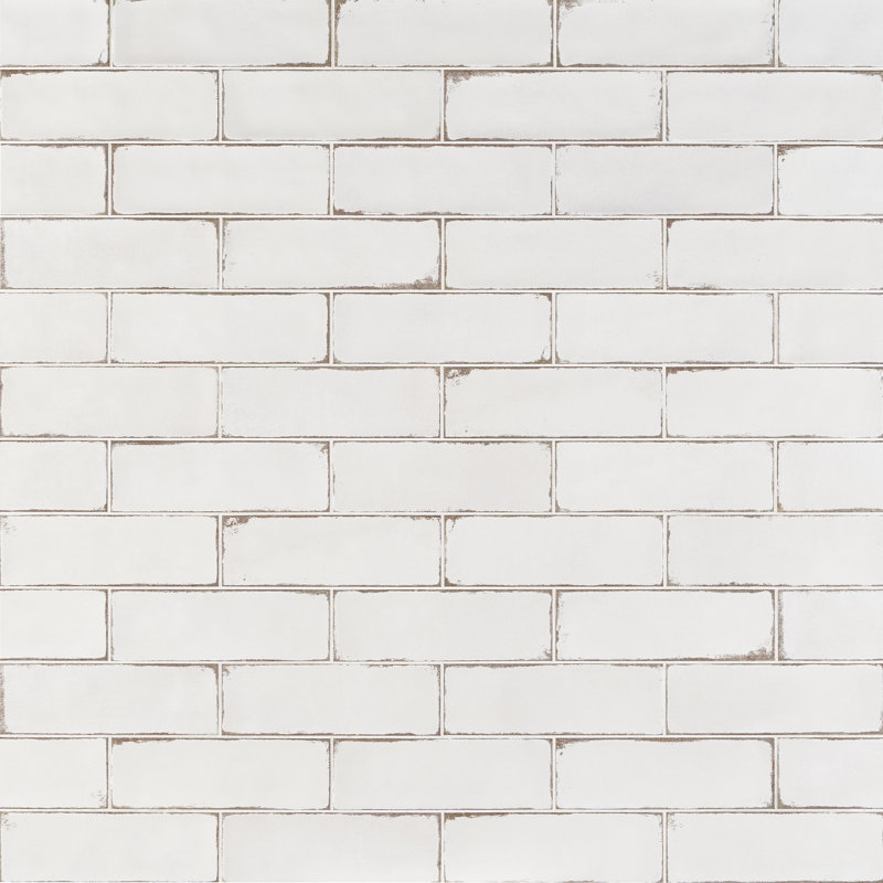 San Luis 3.93 in. x 11.96 in. Polished Ceramic Wall Tile (10.76 Sq. Ft. / Case), White