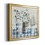 Gingham Blues - Peinture sur toile encadrée-985969286-985969292